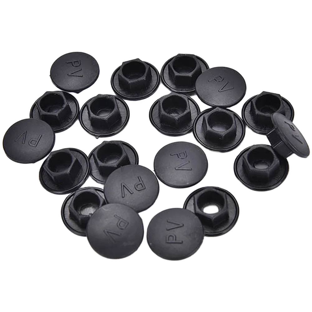 20pcs Hex Socket Bolt Screw Nut Hexagon Head Cover Cap Protector Fasteners M5-14 Protective Covering For Home Automotive Repairs