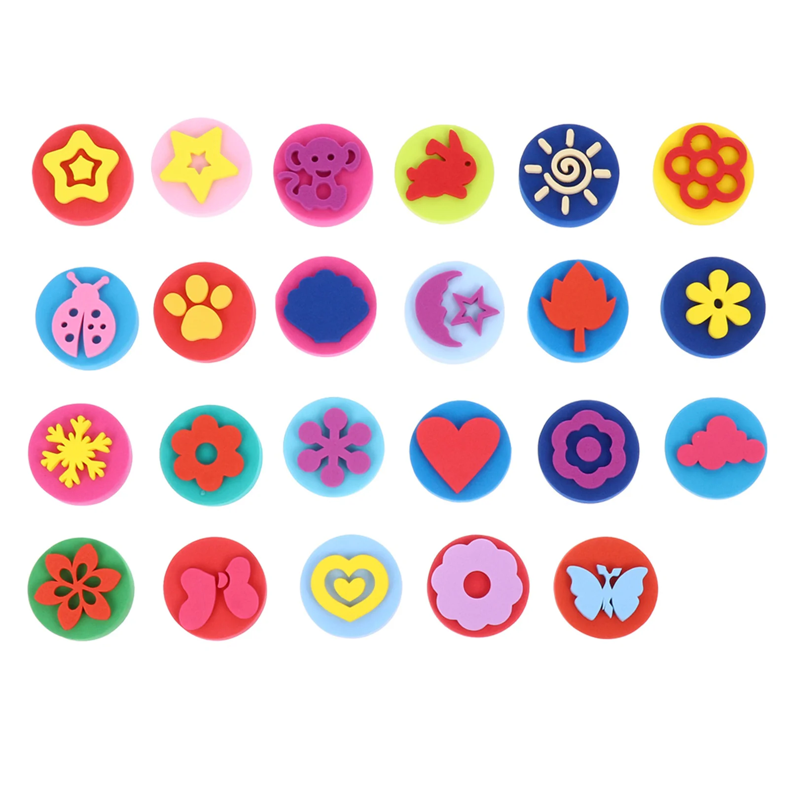 

23 Pcs Washable Ink Stamp Eva Graffiti Stamps for Kids Painting Sponges Craft Postage