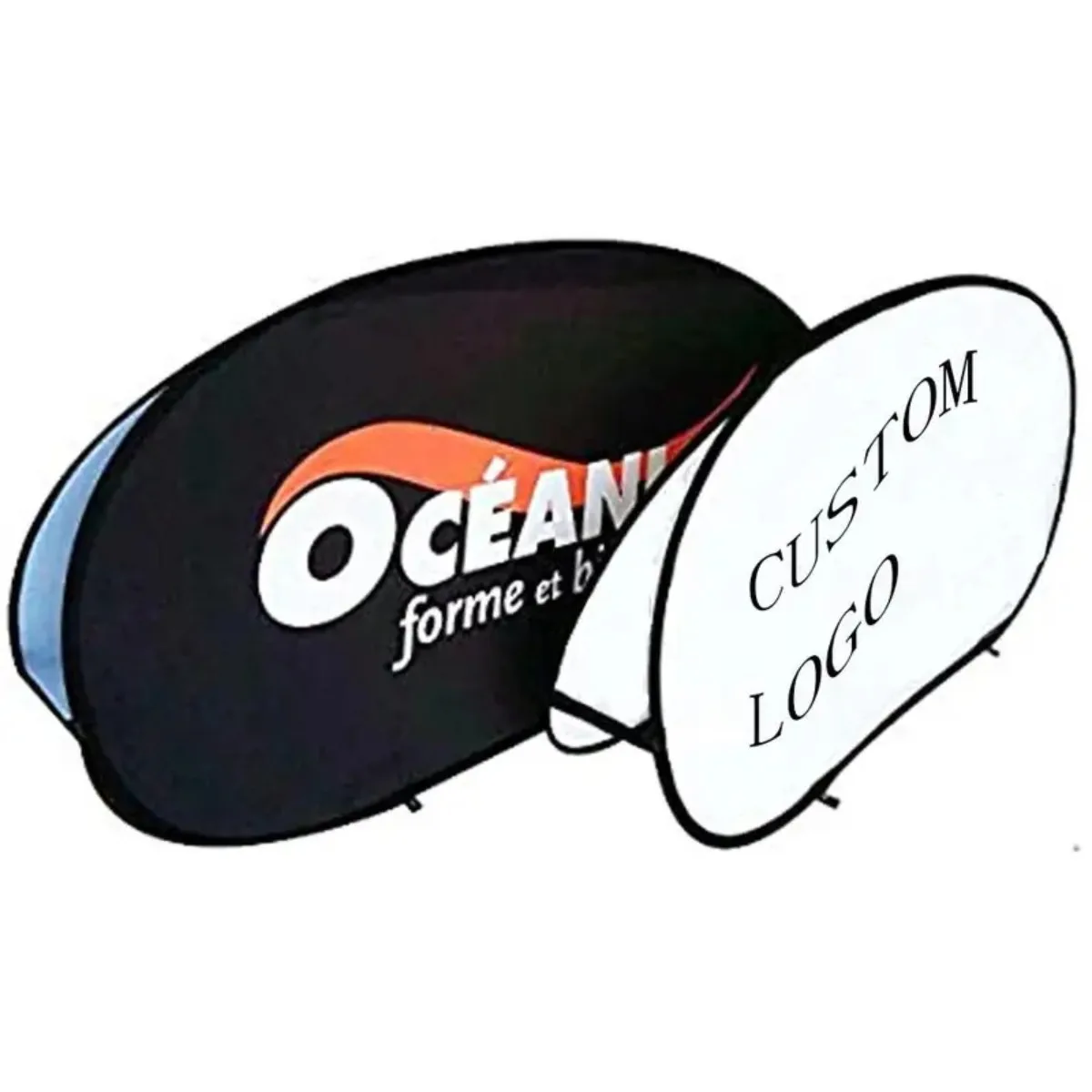 Custom Pop Up Flag Personalized Logo Text Outdoor Event Decoration Polyester Flag for Wedding Party Advertising