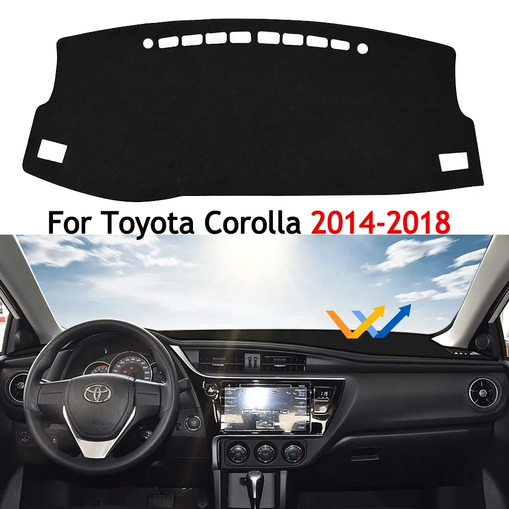 

Поп для Toyota Corolla 2014 2015 2016 2017 2018, чехол для приборной панели автомобиля, коврик с защитой от УФ-лучей, солнцезащитный козырек, ковер, автомобильный аксессуар