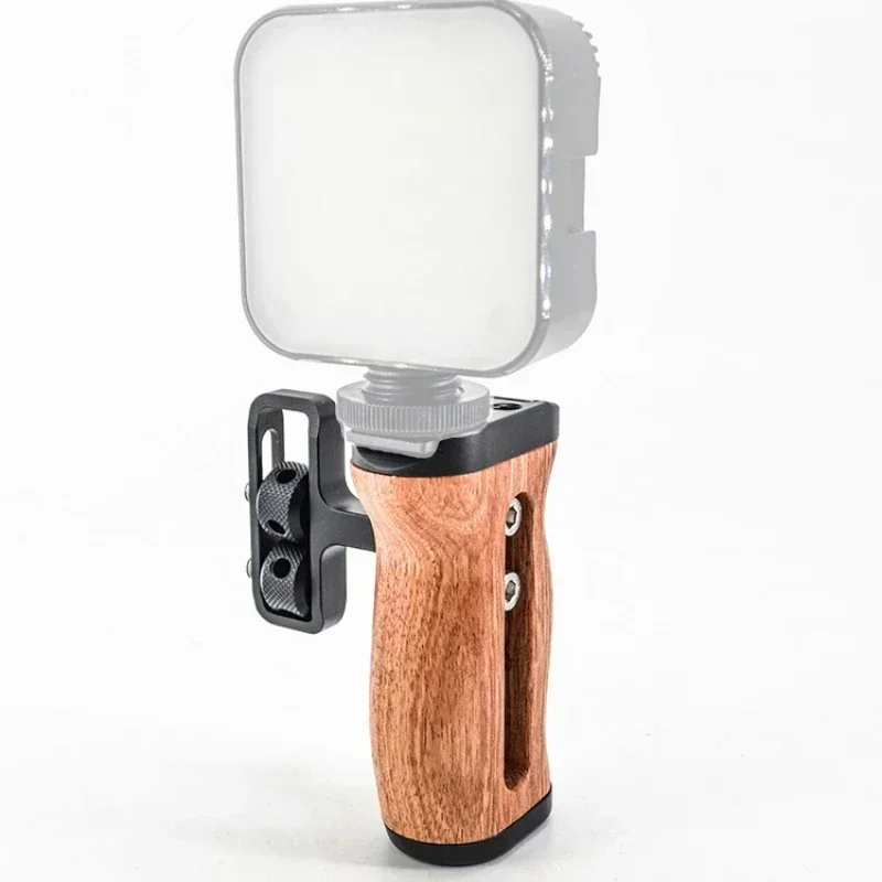 Poignée en bois pour appareil photo, griffe universelle pour micro, lumière vidéo, Sony, IL, Nikon, côté droit, magasins