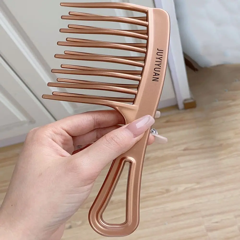 Portable Fluffy Hair Double Row Comb Long Hair Durable Curved Comb Salon Curly Hair Fluffy Styling Comb Girl