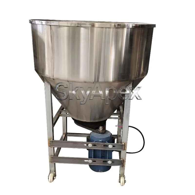 201 Stainless Steel Granular Feed Mixer For Pig Chicken Duck Fish Farm Use Electric Blending Machine