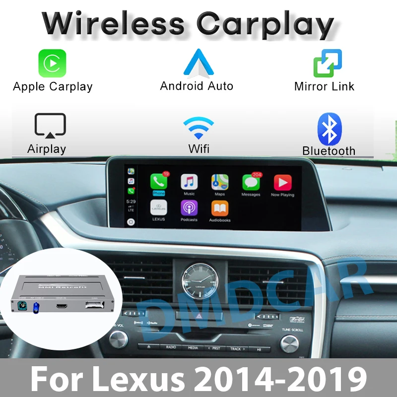 

Wireless Carplay Android Auto Decoder Box For Lexus RX NX UX LX CT GS ES LS RC