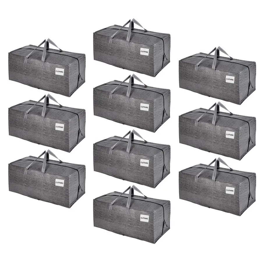 

10 Pack Heavy Duty Moving Bags with Backpack Straps, Zippers amp Handles, Extra Large Packing Bags for College Dorm Essentials,
