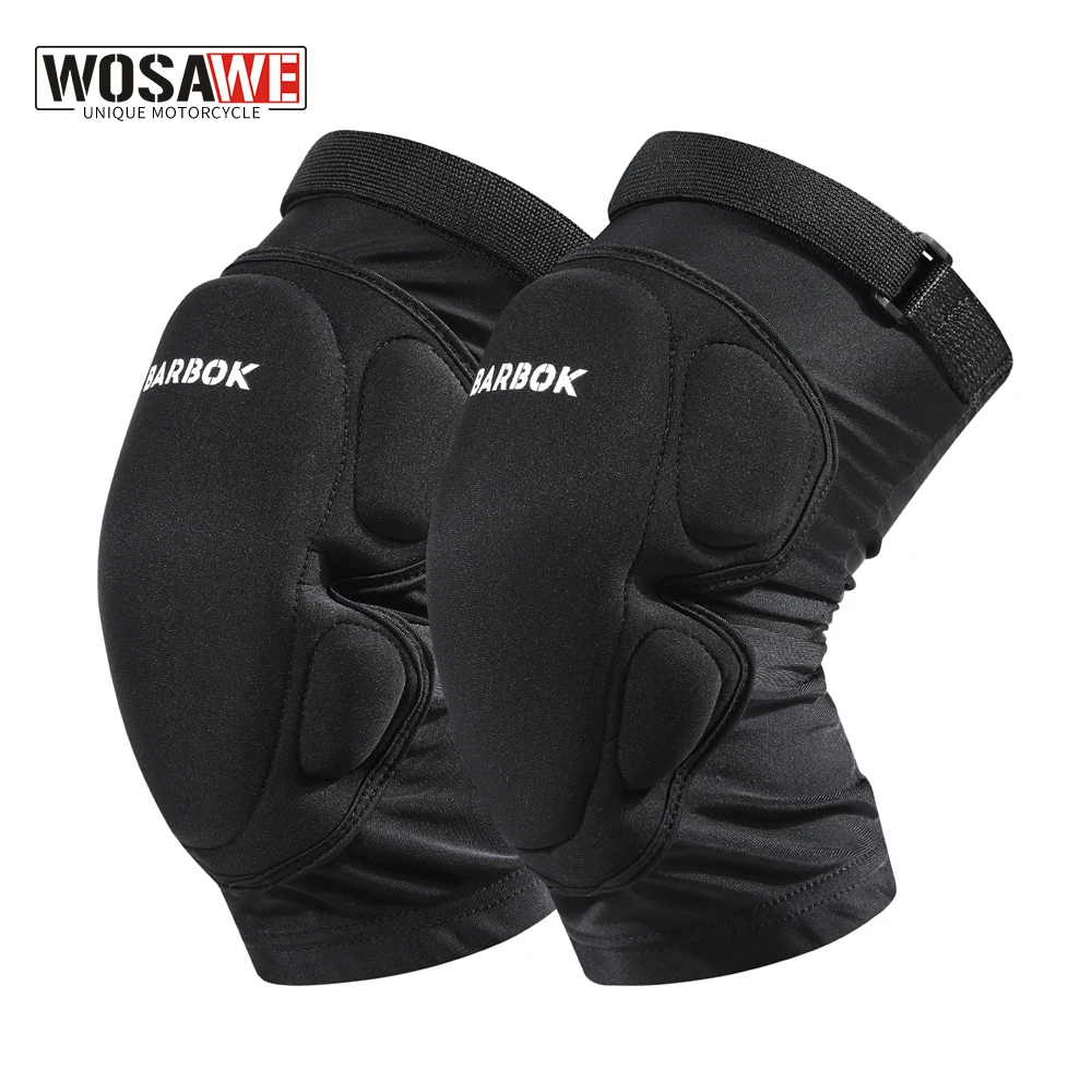 

BARBOK Motorcycle Knee Pads Pressure Sports Kneecaps Compression Knee Brace Elastic Support Pads Warm Kneepads Skiing Skating