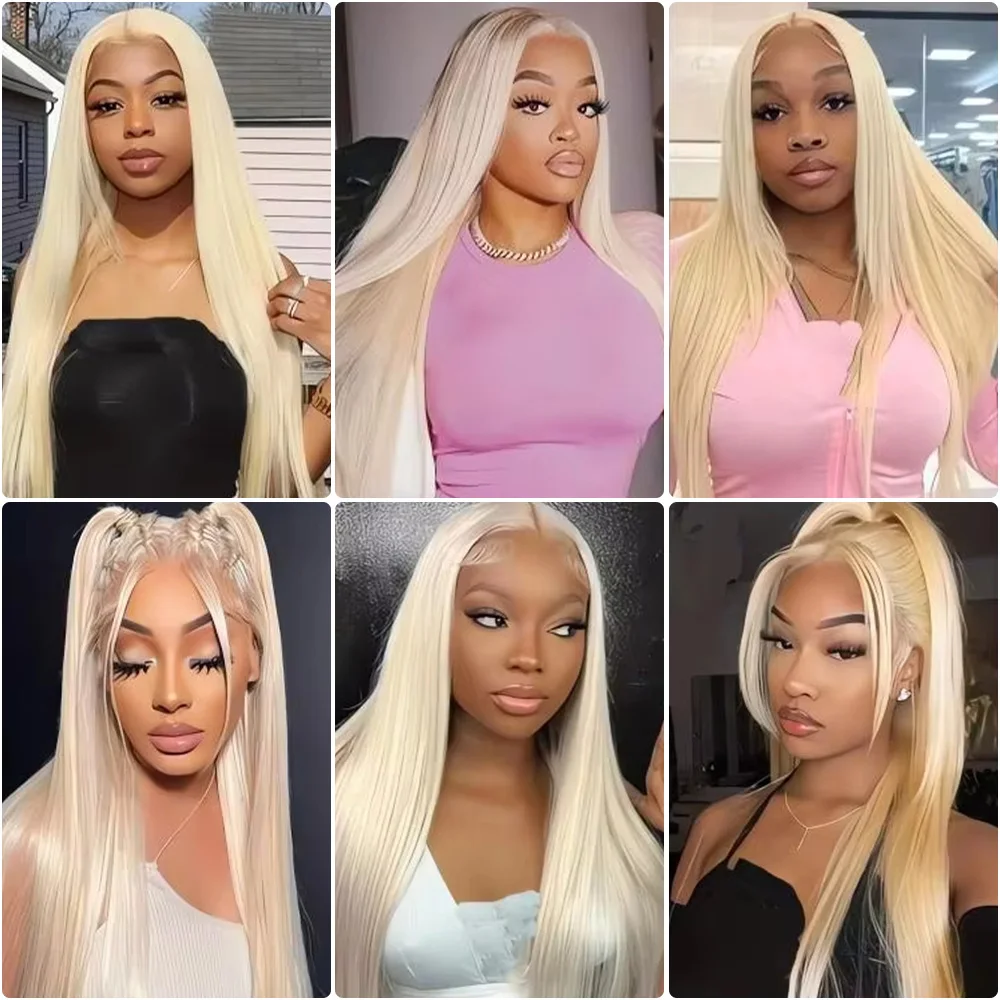 13x6Blonde 200Density Bone Straight Hd Transparent 613Lace Frontal Wig 36Inch Brazilian 100%Human Hair Lace Front Wigs For Women