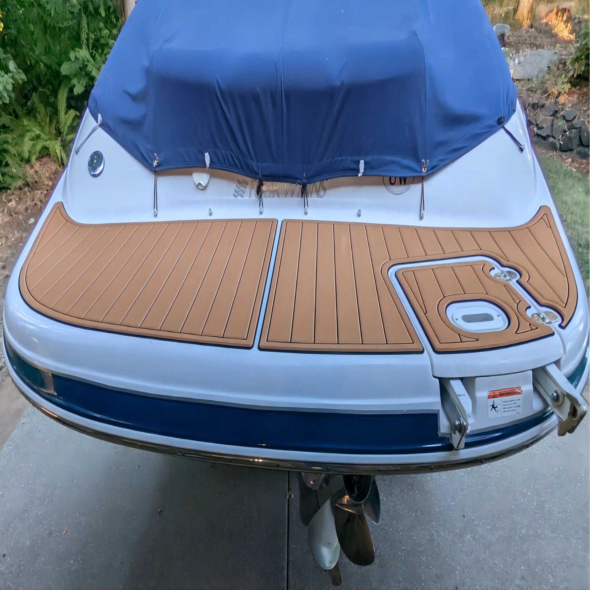 2005 Four Winns Horizon 230 Swim Platform Cockpit Boat EVA Foam Teak Floor Pad SeaDek MarineMat Gatorstep Style Self Adhesive