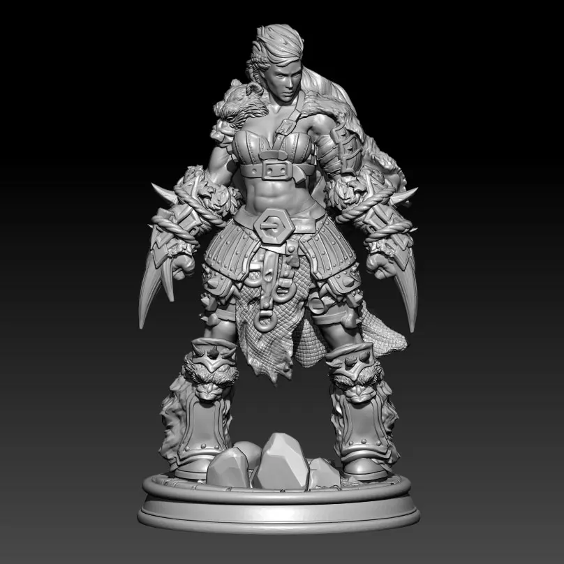 1/24 75mm 1/18 100mm Resin Model Kits Female Tribe warrior Lord  Figure Unpainted No Color RW-918