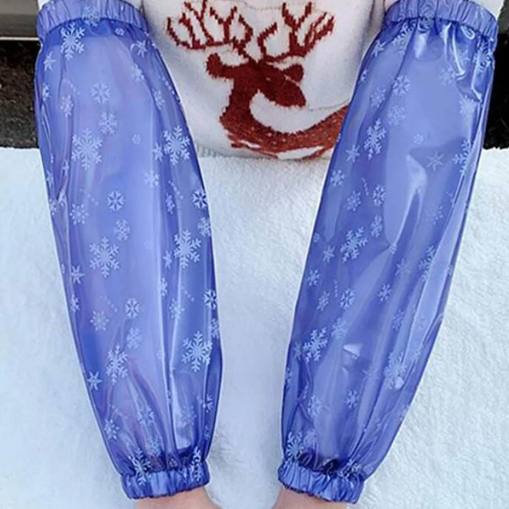 

4Pairs Waterproof Cooking Oversleeves Elastic Arm Sleeve Protector Oilproof Cleaning Kitchen Sleeve for Men Women Durable Fit