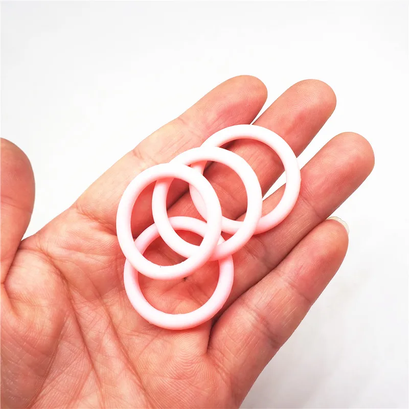 Chengkai 50pcs Clear Silicone Adapter O Rings DIY Baby Pacifier Dummy MAM Napkin Holder O Ring Transparent BPA Free Food Grade