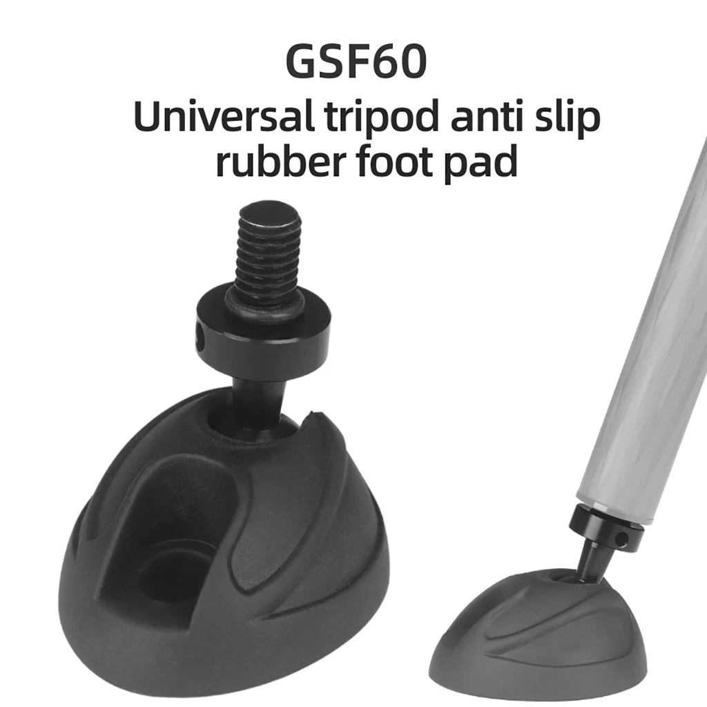 Tripod Feet Pad Non-slip 60mm Diameter Rubber Feet with 3/8