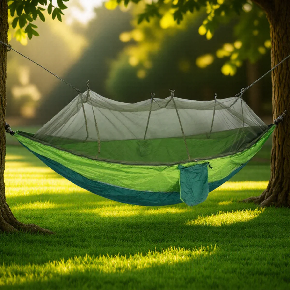 

Ultralight Double Parachute Hammock with Mosquito Net for Camping Outdoor Leisure Portable Hanging Bed