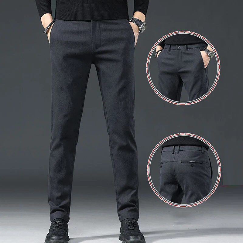 

Мужские повседневные хлопковые брюки, мужские летние однотонные армейские зеленые брюки до щиколотки, облегающие узкие брюки, брюки, деловые эластичные брюки