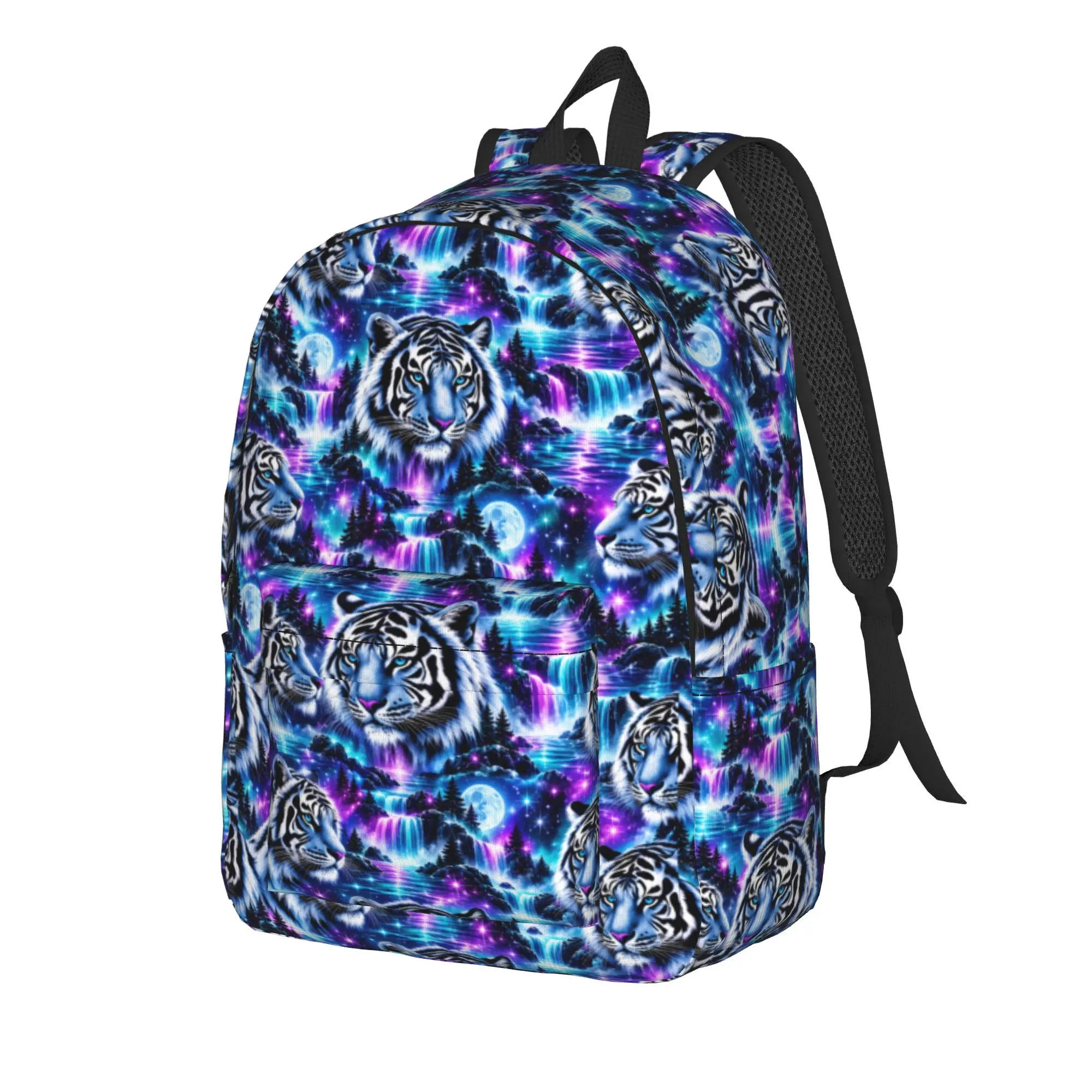 Tiger Patterned Backpack Flat 2d Digital Printing Kawaii Backpacks Men Outdoor Pattern School Bags High Quality Rucksack