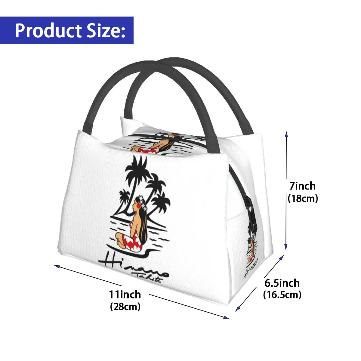 Beer Hinano Lunch Bag Tahiti Logo Retro Lunch Box Office Convenient Thermal Tote Handbags Graphic Cooler Bag