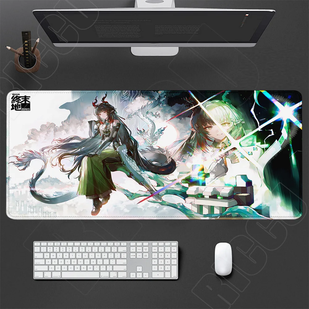 Neues Arknights Endfield Zhuang Fangyi HD-Mauspad XXL, großes, süßes Anime-Tastaturpad für Gamer, Kawaii-Girl-Gaming-Schreibtischunterlage zum Schutz des Teppichs – Detail 2