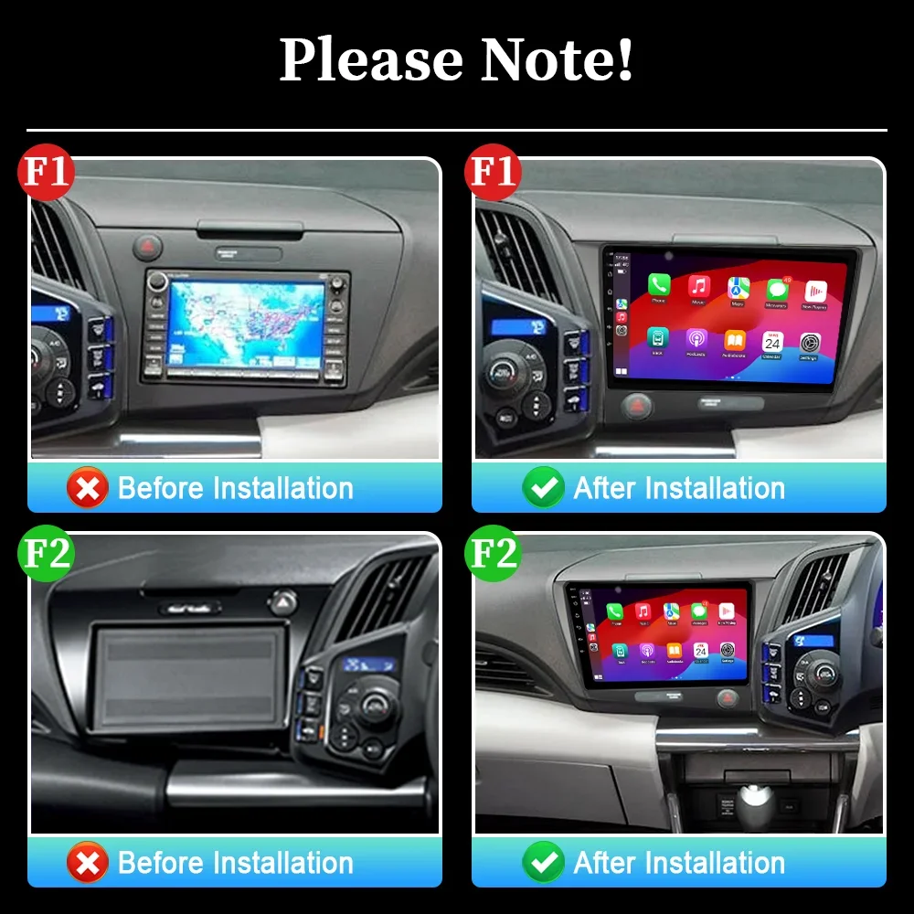 لهوندا CR-Z 1 CRZ LHD RHD 2010-2016 أندرويد 14 راديو السيارة الوسائط المتعددة 4G نظام تحديد المواقع والملاحة اللاسلكية Carplay شاشة تعمل باللمس ستيريو