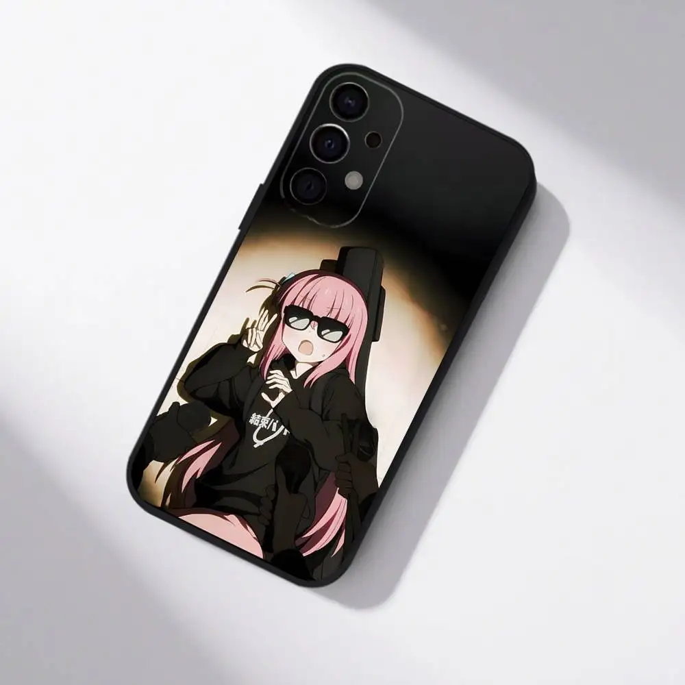 Bocchi the Rock Anime Telefoon Case Voor Samsung S25,S24,S21,S22,S23,S30,Ultra,S20,Plus,Fe,Lite,5G Zwarte Cover