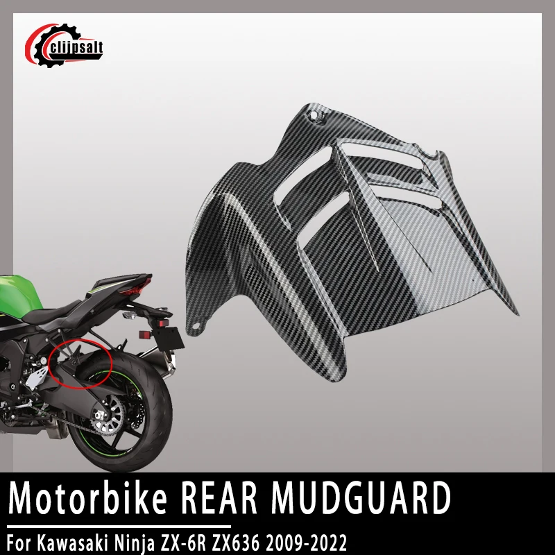 

Mudguard Rear Tire Hugger For KAWASAKI Ninja ZX 6R 636 ZX636 ZX-6R ZX6R 2009-2022 Splash Guard ABS Carbon Fiber