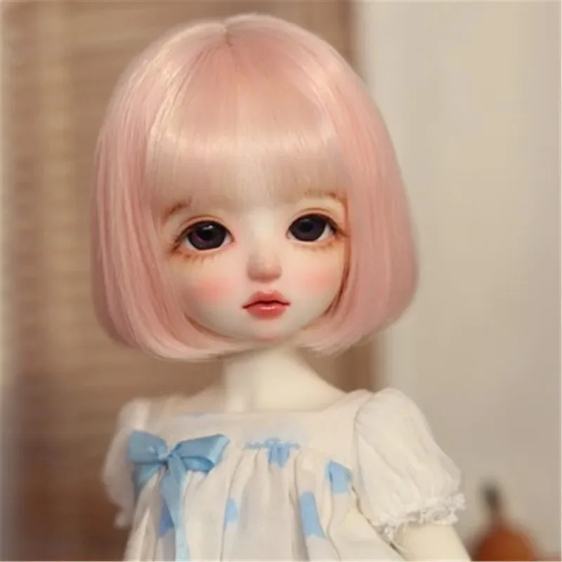 

BJD Doll Wig Girls Baby 1/3 1/4 1/6 Cute Blythe High Temperature Silk Short Hair Wig Multi-color Toys Gifts Doll Accessories