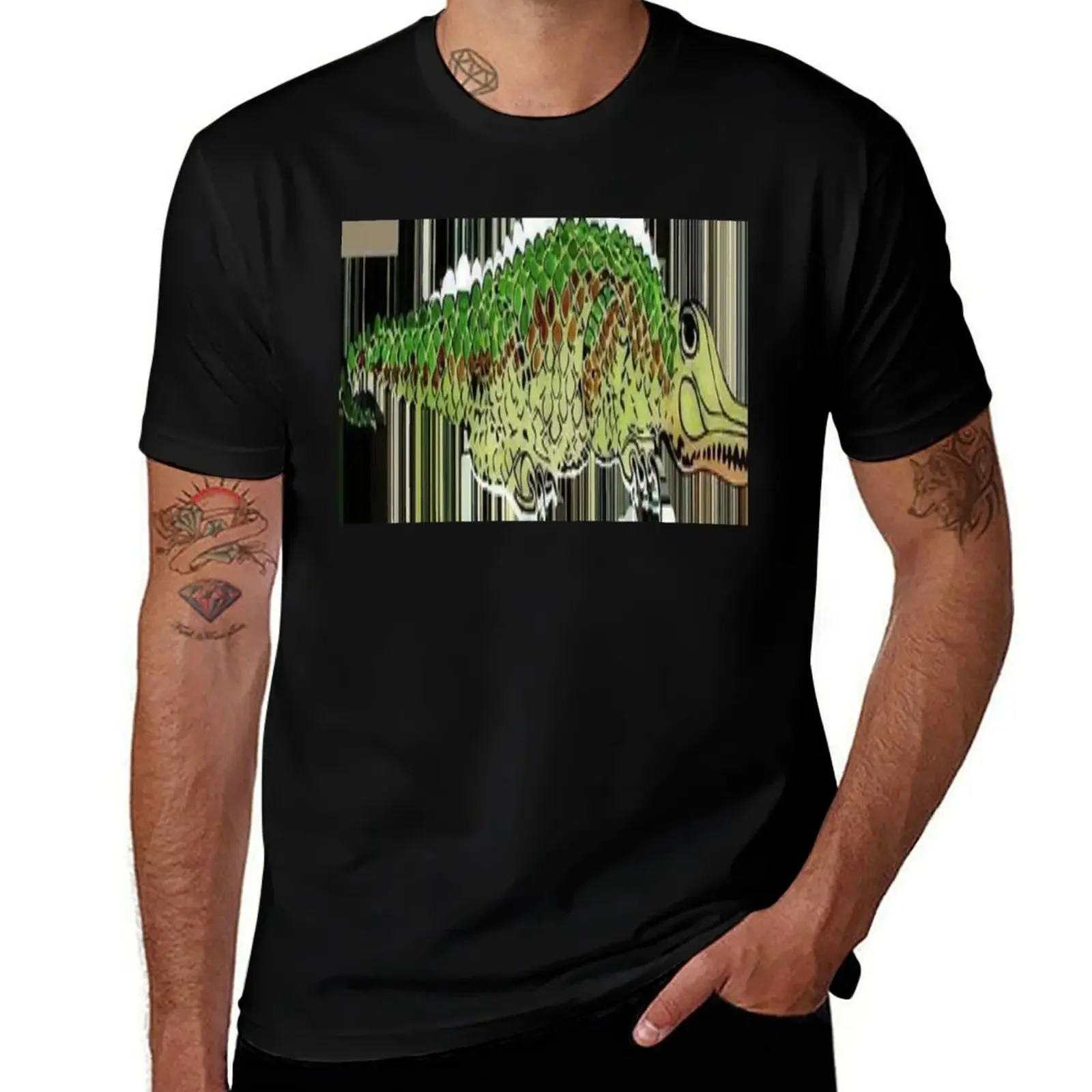 

Alligator in the Marsh Grass by Walter Anderson T-Shirt sweat oversized t shirt mens tall t shirts