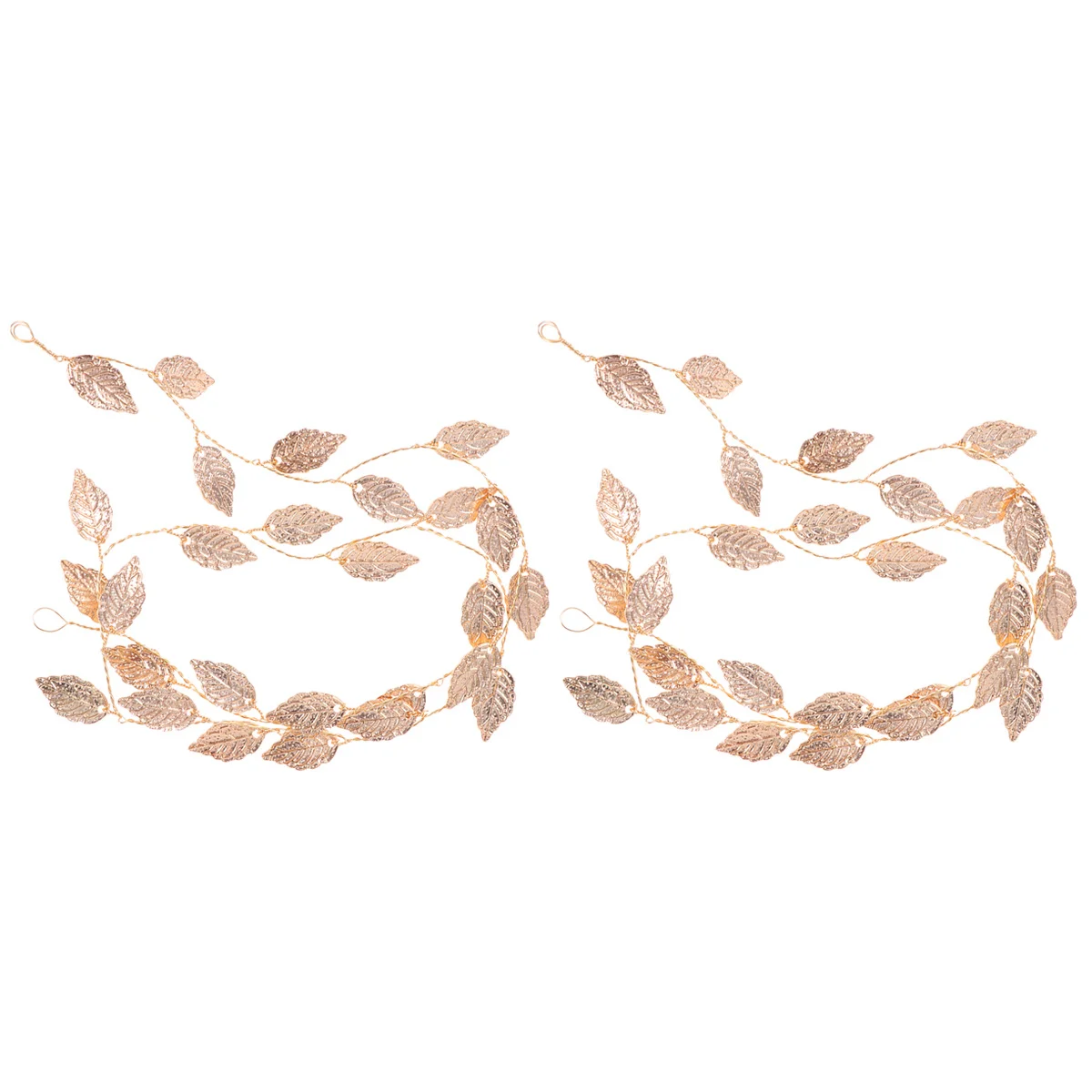 2 قطعة طوق الشعر أوراق ذهبية أنيقة عقال العروس حك الزفاف غطاء الرأس الفاخرة حفلة موسيقية النساء أغطية الرأس إكسسوارات الشعر