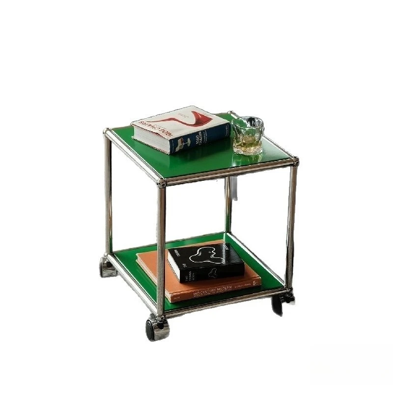 Used modular coffee table, sofa side table, trendy INS style, mobile storage with roller coffee tables