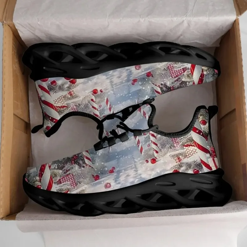 

Christmas Cartoon Character Animation Design Cute Style Holiday Gift Couple Style Color-blocked Fashionable Casual Flat Shoes