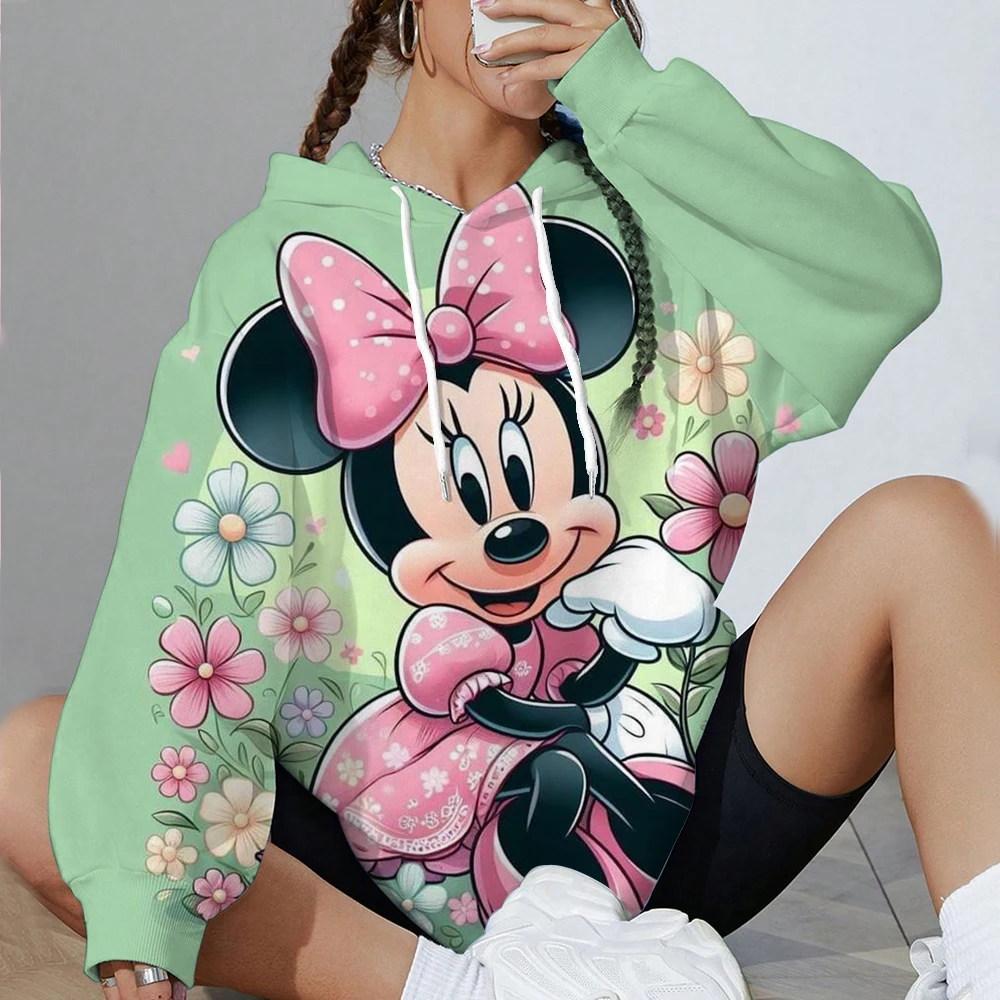 Anime Disney Myszka Miki 2026 Damska Bluza z Kapturem Damska Bluza Uliczna Bluza Harajuku Ubrania