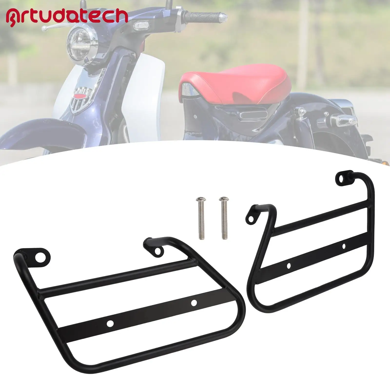 

Artudatech Luggage Rack Side Saddle Bag Mount Bracket for Honda Super Cub C125 2019 2020 2021 2022 2023 2024 2025