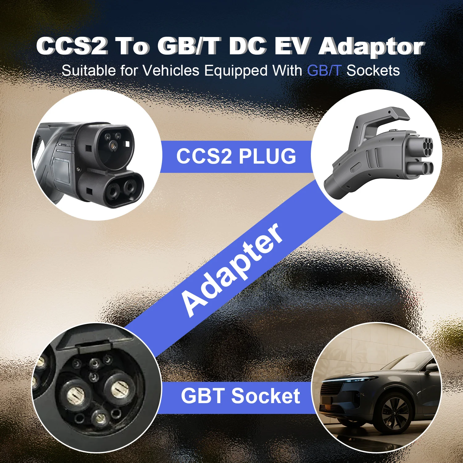 อะแดปเตอร์ชาร์จรถยนต์ไฟฟ้า GOO - Gb/T To Ccs2 200A Fast Charging Adapter บทวิจารณ์และราคา