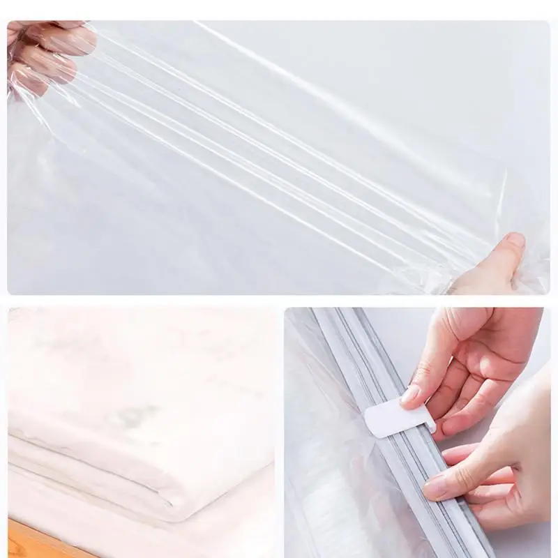 Mattress Compression Vacuum Bag Large Capacity Storage Bag Travel Foldable Packing Bag For Mattresses Home Use Transparent Bag