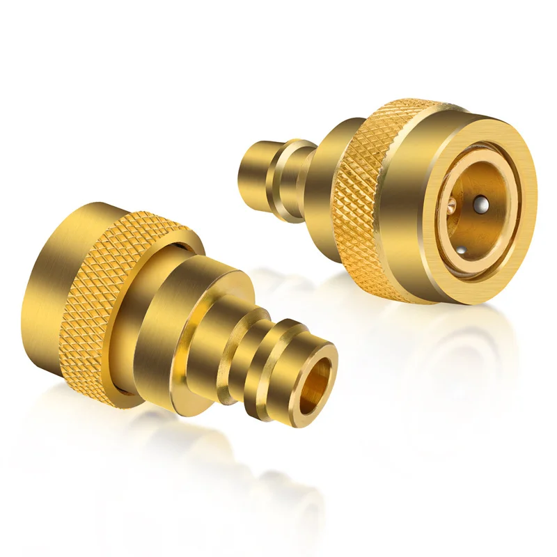 

2 шт./компл. комплект быстроразъемных соединителей A/C R134A до R1234YF, адаптер, регулируемое высокое и низкое боковое соединение для аксессуаров для кондиционеров