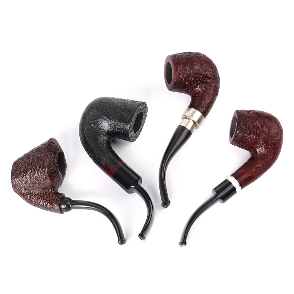 Men's Gift Classic Vintage Cigarette Holder Briar Wood Carving Pipe Tobacco Smoking Pipe