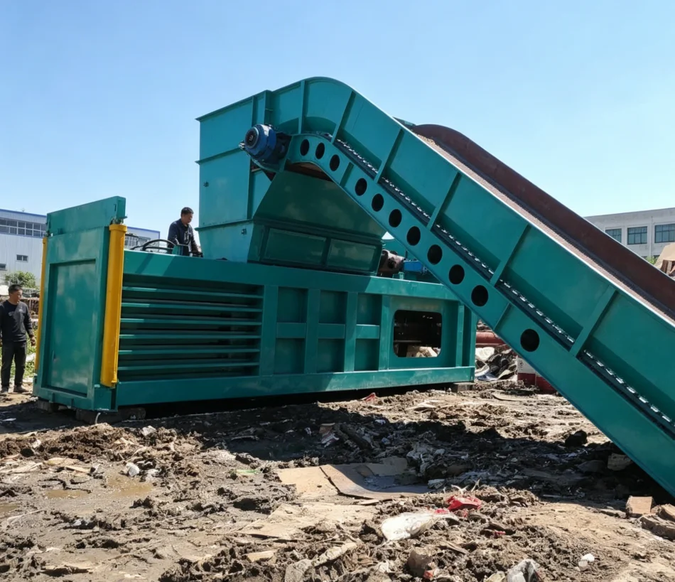Horizontal Hydraulic Baling Machine Multi Purpose Waste Paper Plastic Scrap Compactor Commercial Baling Press Device