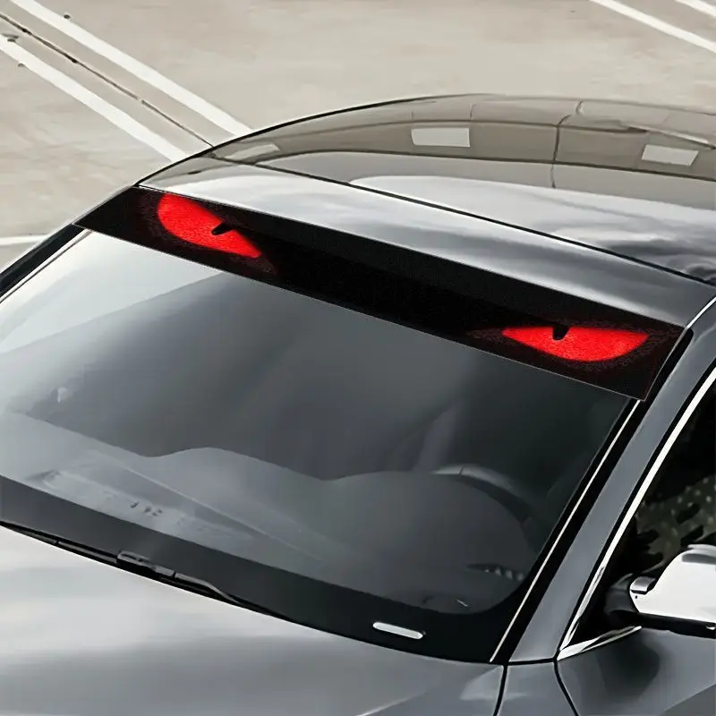 

Car Windshield Devil's Eye Sticker Set (2 sheets), eye-catching front windshield decal, suitable for any vehicle