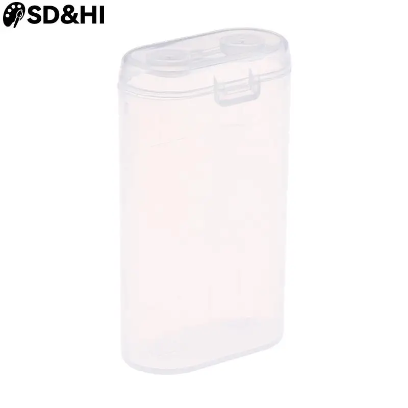 Portable Carrying Box 18650 Battery Case Storage Acrylic Box Clear Transparent Plastic Safety Box For 2 Sections 18650 Battery