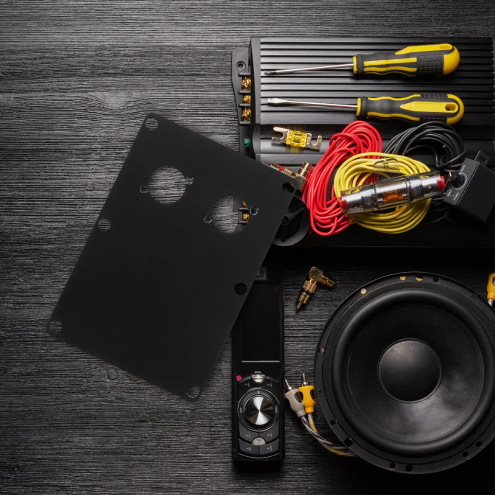 

Speaker Accessories Loudspeaker Wall Plate Power Terminal Binding Post Mount Adapter Connection Panel for Stage