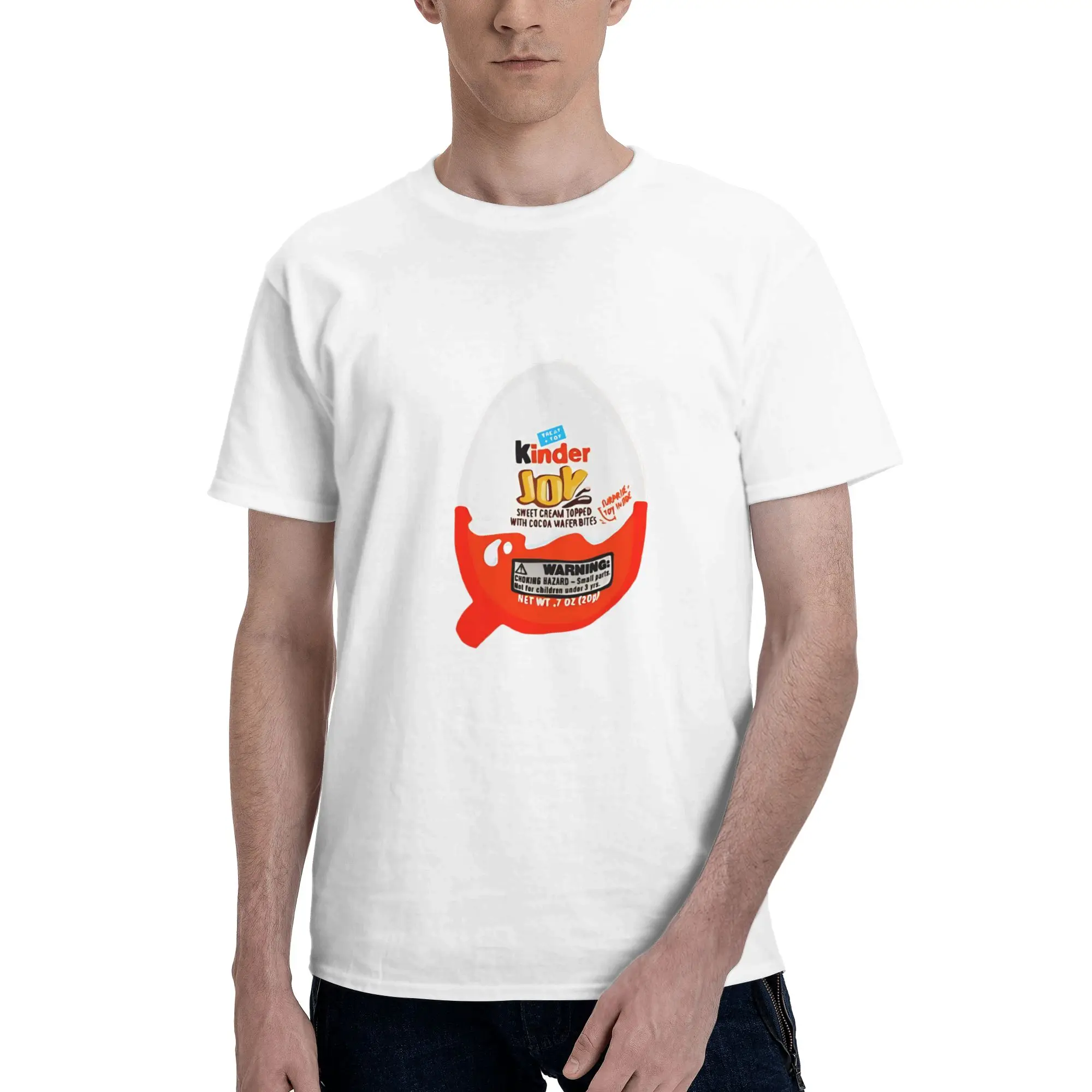 Kinder surprise egg Men's T Shirt Kinder Egg Cool Tees Short Sleeve Crewneck 100% Cotton Gift Idea Tops T-Shirt