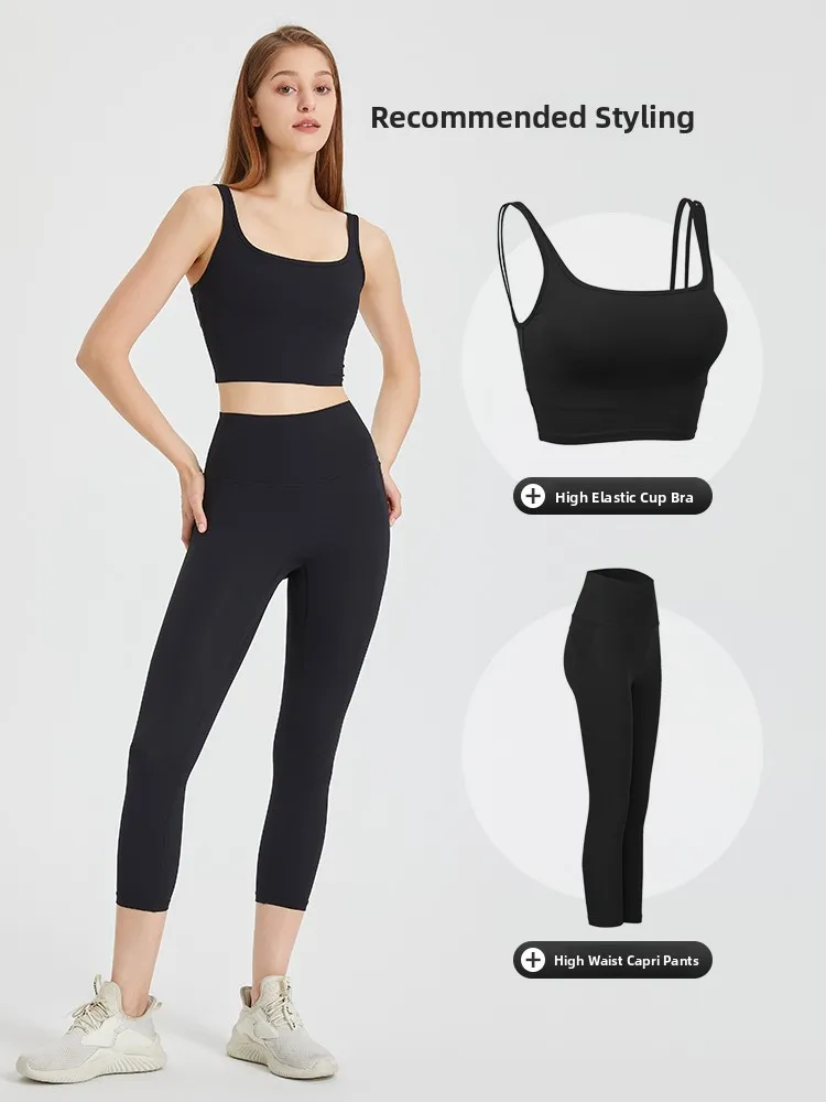 노웨어 요가 팬츠 여성용 하이웨이스트 피치힙 러닝 트레이닝 7부 타이트 베이스 레이어 스포츠 팬츠