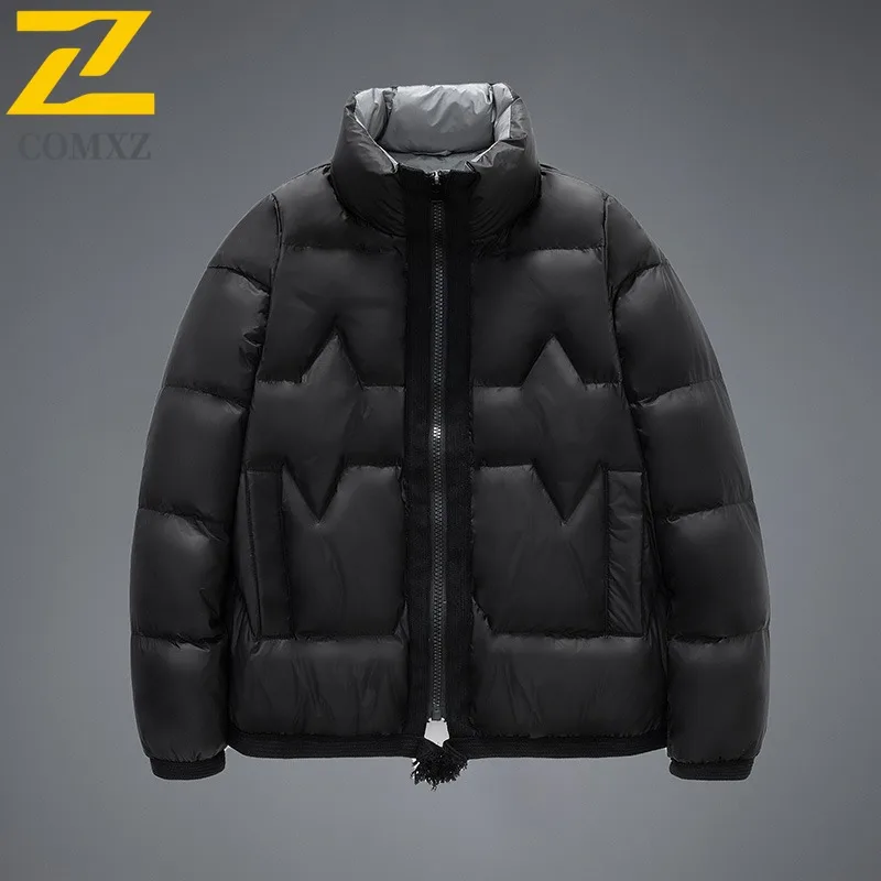 COMXZ Men's Winter Jacket Loose Leisure Windproof Design Ski Resort Padded Jacket Travel Trip Lightweight Feature Down Jackets