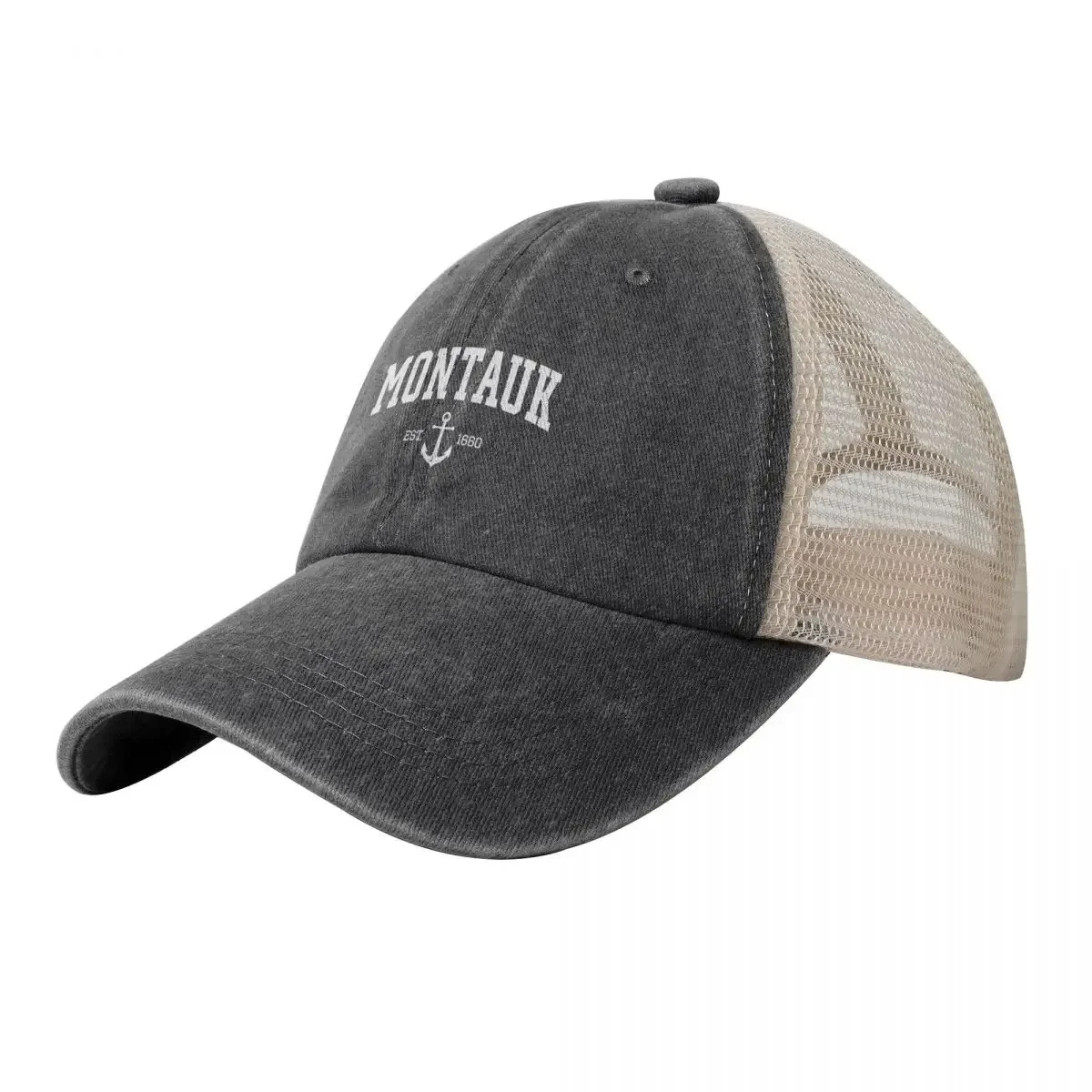 

MONTAUK, MONTAUK EST 1660 Cowboy Mesh Baseball Cap Luxury Cap Streetwear Dropshipping Boy Child Women's