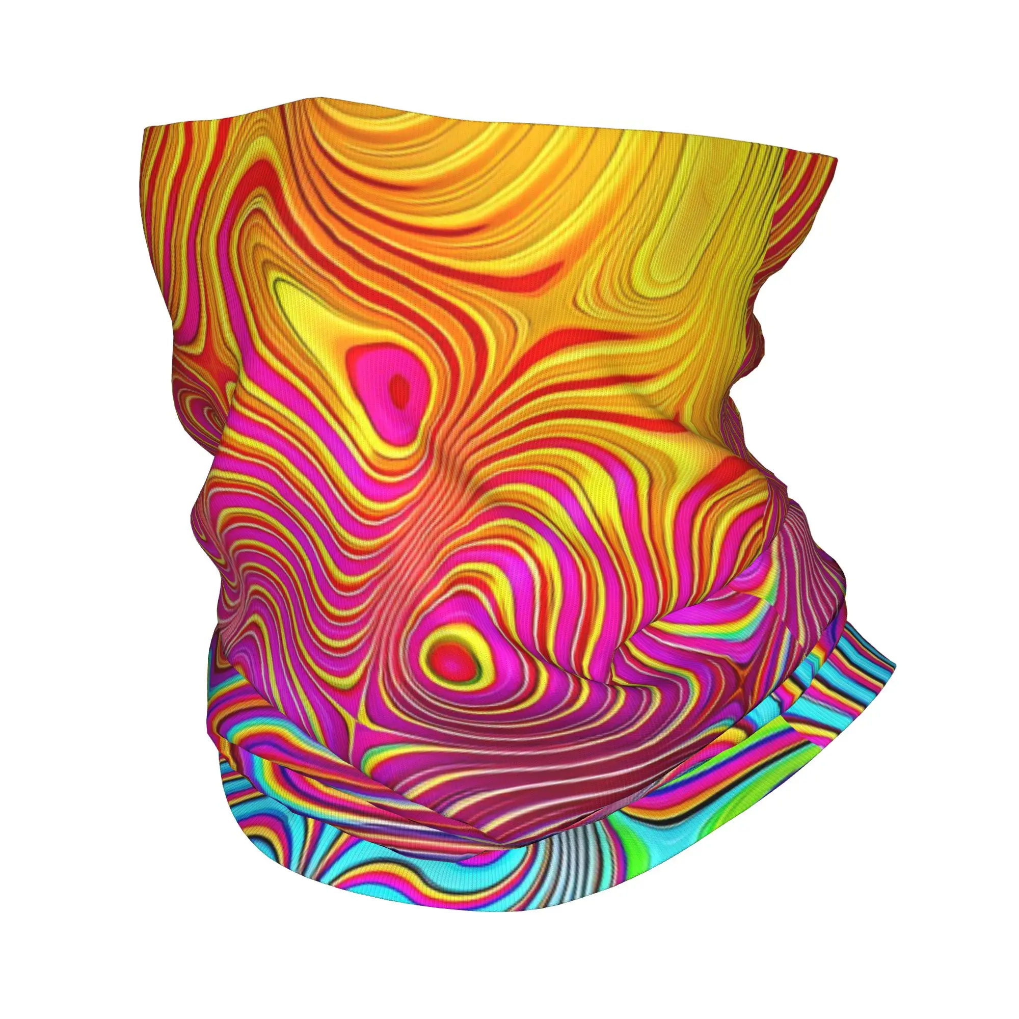 Swirl stripe color block print16 Bandana Gaiter Club   Face Mask  Running  AdultWinter Neckerchief