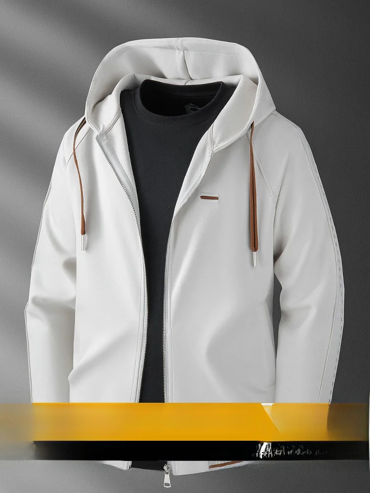 

Autumn Winter Men's Casual Hoodie Jaet Space Cotton Zipper Open Cardigan Face Mask Comfortable Warm Thiened Polyester Cot...