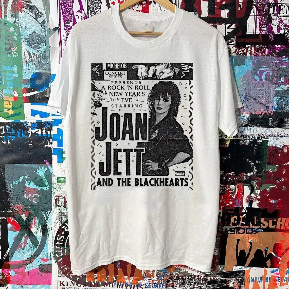 Joan Jett And The Blackhearts New Year s Eve Staring T Shirt Full Size S-5XL