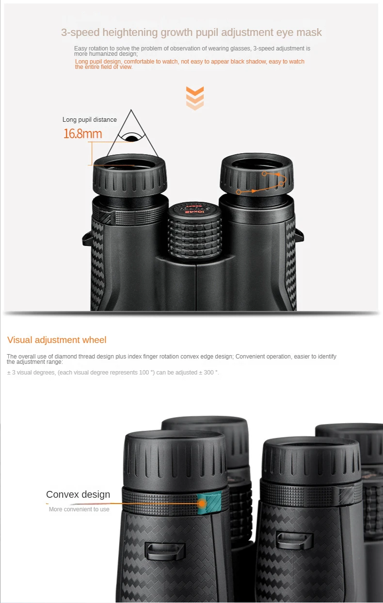 Shuntu Powerful ED Binoculars 8x42 10x42 Long Range IPX7 Waterproof Bak4 Prism SMC Optical Coating For Hunting Camping Travel