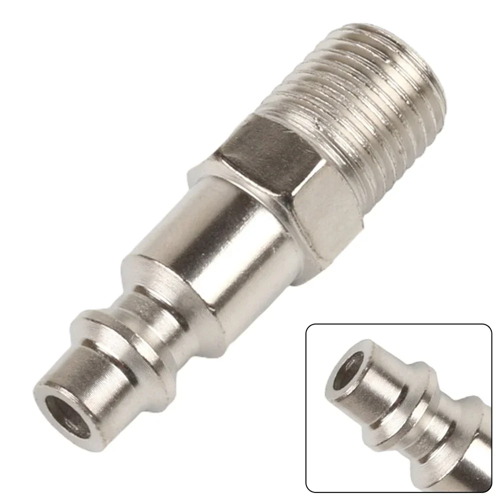 Air Compressor Male Thread Plug Adapter Air Hose Fittings NPT 1/4INCH Pneumatic Fittings Adapter Metal Quick Connector EU