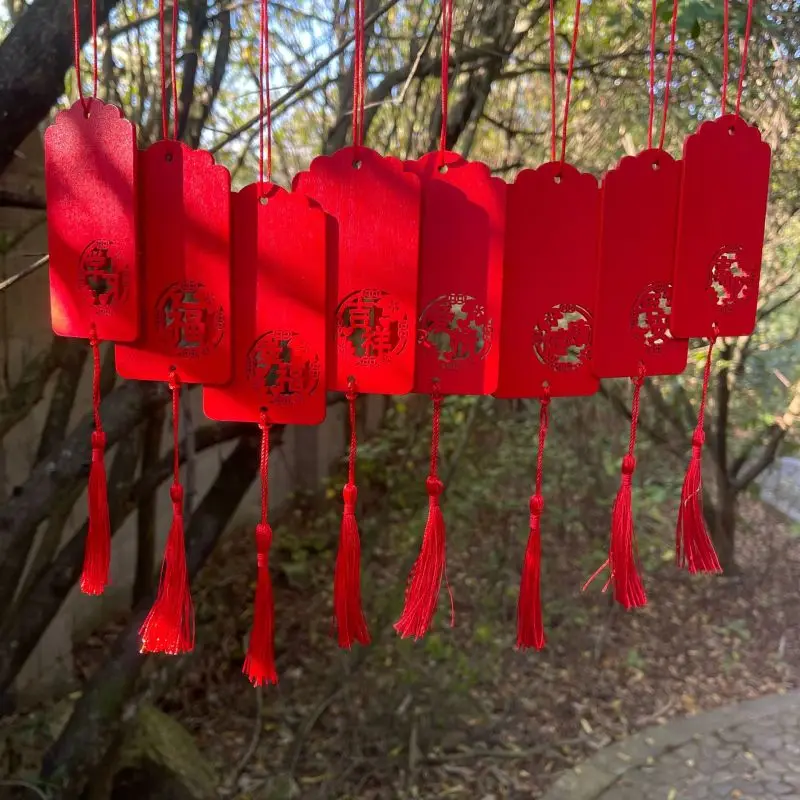 Wooden Long Wishing And Praying SignS, Temple StudentS' Messages, New Year Decorations, Small Wooden SignS ThaT Can Be Printed