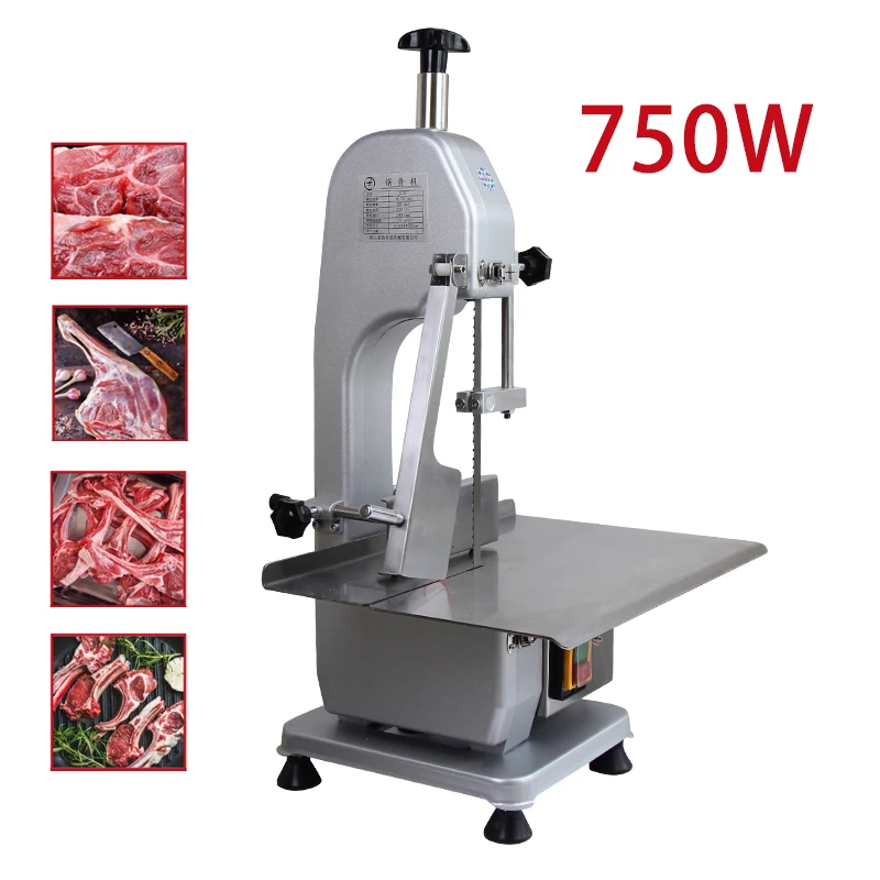 Electric Meat and Bone Saw Machine Desktop Commercial  Frozen Meat Bone Cutting Machine For Cut Bone/Trotter/Ribs/Fish/Meat/Beef